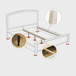 Elegant White Rubber Wood and Pine Bed Frame – Durable Comfort for Your Bedroom glna-232