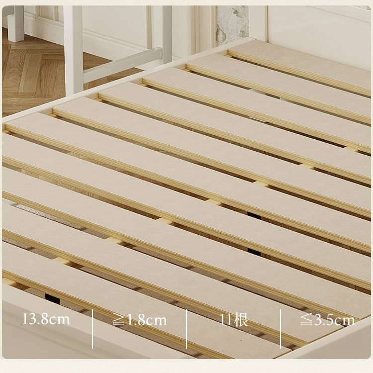 Stylish White Bed Frame | Durable Rubber Wood & Pine Construction glna-233