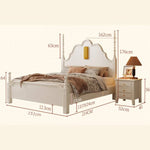 Stylish White Bed Frame | Durable Rubber Wood & Pine Construction glna-233