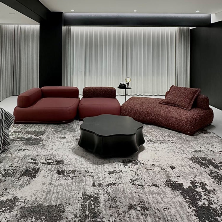 Italian Minimalist Block-Style Sectional Sofa, Asymmetrical Corner Couch for Living Room gs-0209-52