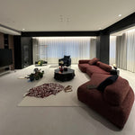 Italian Minimalist Block-Style Sectional Sofa, Asymmetrical Corner Couch for Living Room gs-0209-52