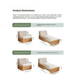 Cream Style Solid Wood Chenille Fabric Sofa Bed, Extendable Fold-Out Sleeper Chair for Small Spaces gw-805