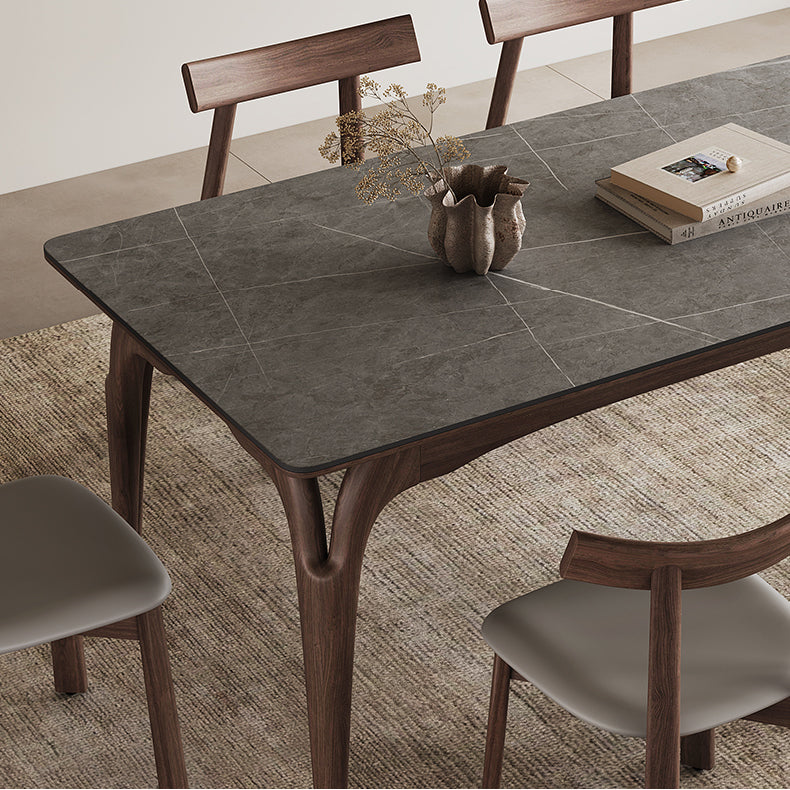 Stunning Grey Brown Ash Wood Ceramic Table for Elegant Living Spaces hagst-1664