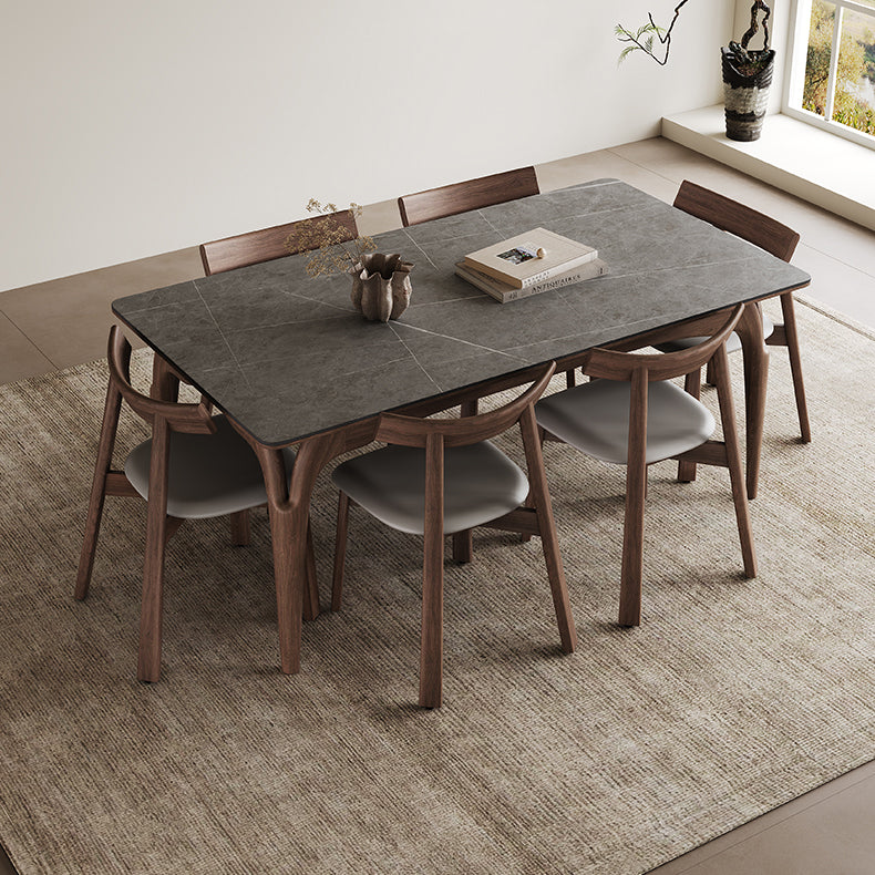 Stunning Grey Brown Ash Wood Ceramic Table for Elegant Living Spaces hagst-1664