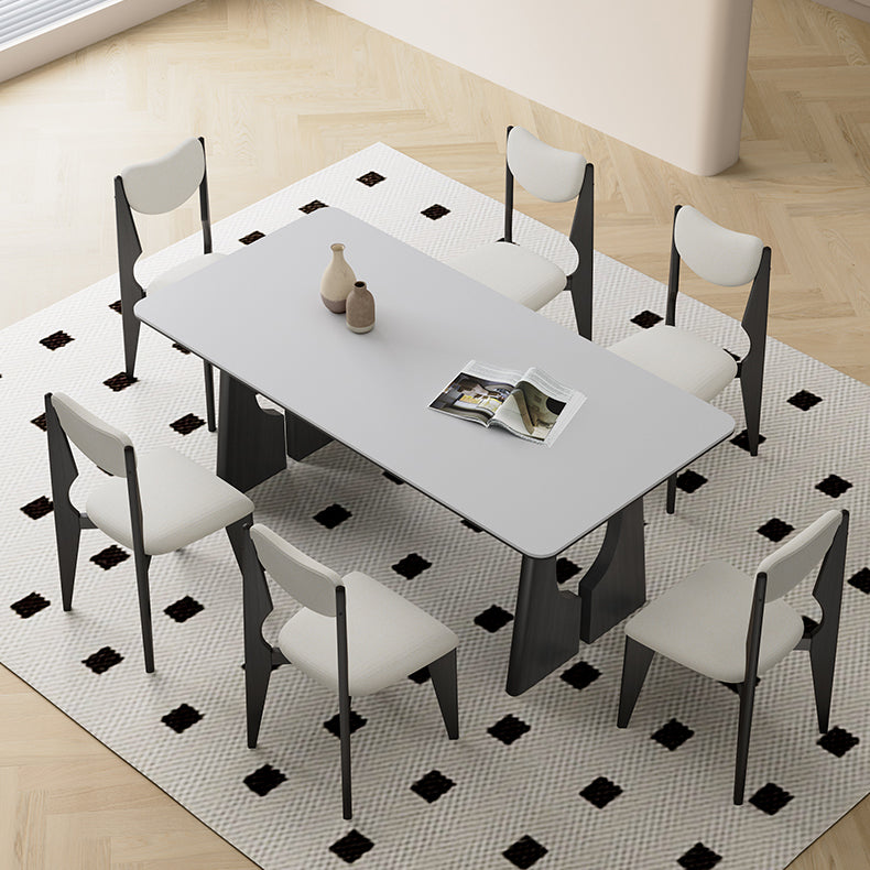 Stunning White and Black Table with Ash Wood and Ceramic Finish hagst-1665