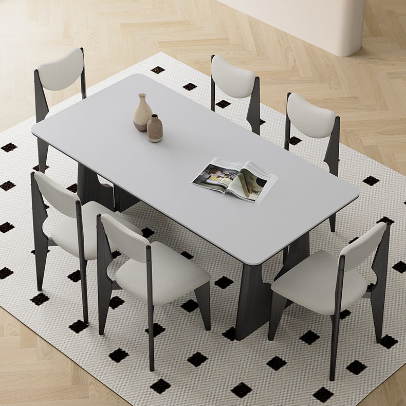 Stunning White and Black Table with Ash Wood and Ceramic Finish hagst-1665