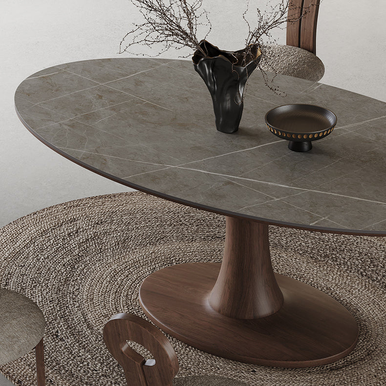 Stylish Grey Oak Wood Ceramic Table for Modern Homes hagst-1668