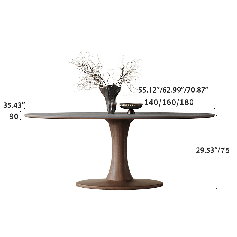 Stylish Grey Oak Wood Ceramic Table for Modern Homes hagst-1668