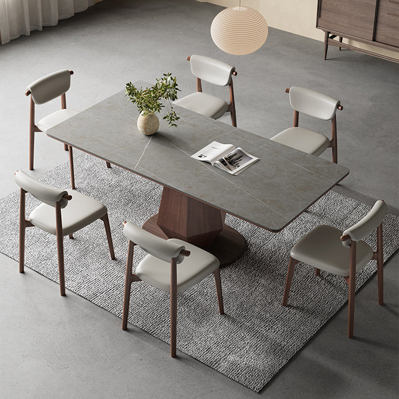 Elegant Grey Oak Wood Table with Durable Ceramic Top - Perfect for Modern Homes hagst-1670