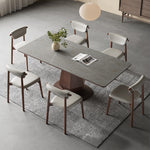 Elegant Grey Oak Wood Table with Durable Ceramic Top - Perfect for Modern Homes hagst-1670