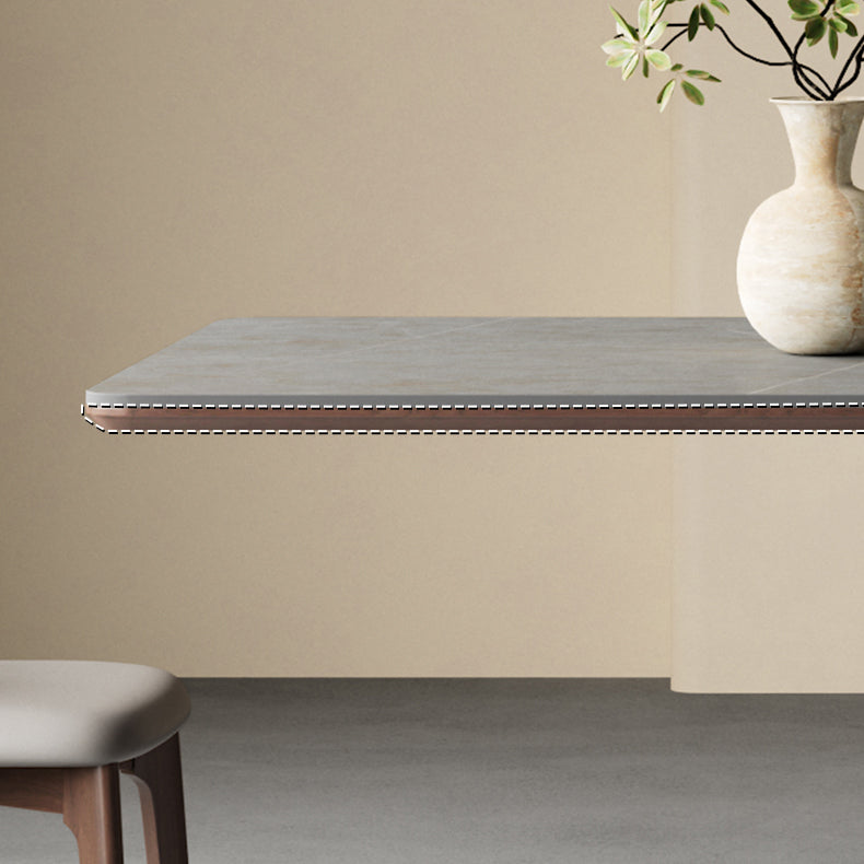 Elegant Grey Oak Wood Table with Durable Ceramic Top - Perfect for Modern Homes hagst-1670