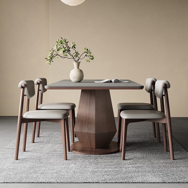 Elegant Grey Oak Wood Table with Durable Ceramic Top - Perfect for Modern Homes hagst-1670