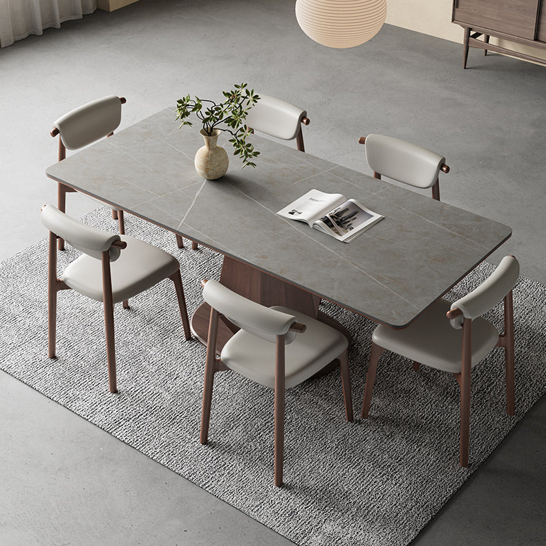 Elegant Grey Oak Wood Table with Durable Ceramic Top - Perfect for Modern Homes hagst-1670