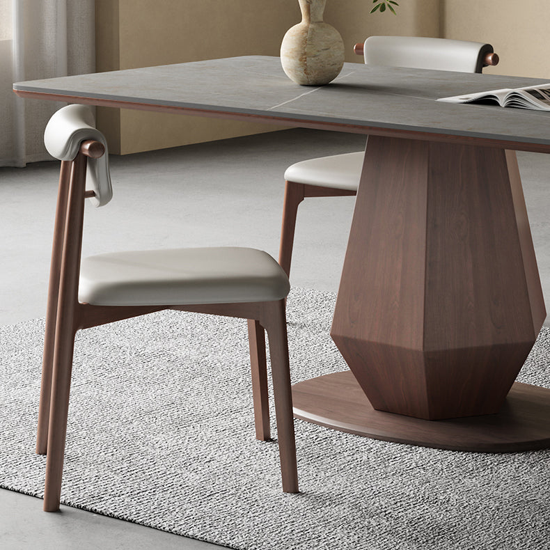 Elegant Grey Oak Wood Table with Durable Ceramic Top - Perfect for Modern Homes hagst-1670