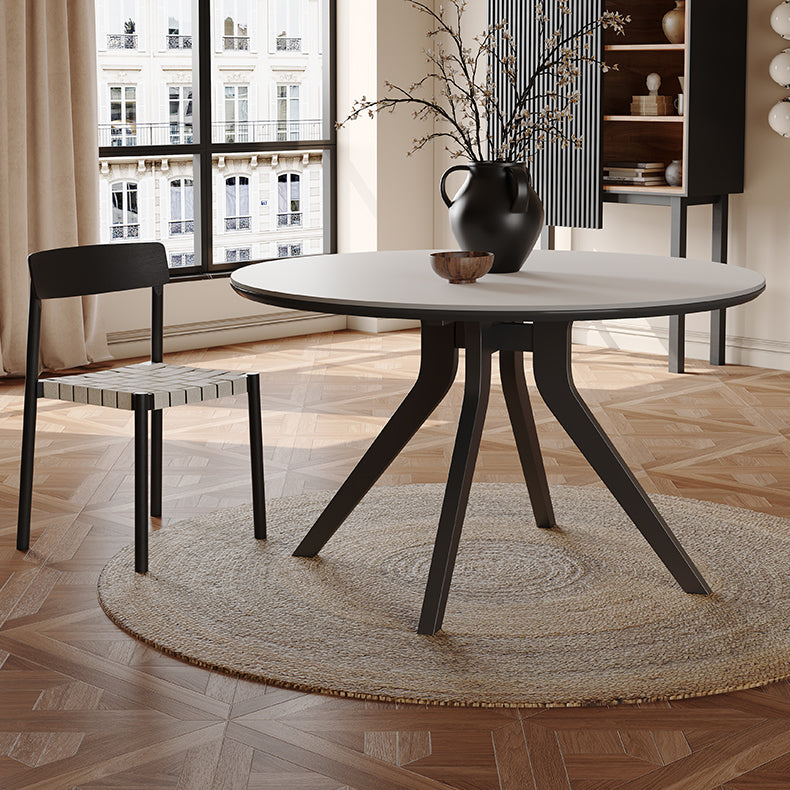 Stunning Matte White Ash Wood and Ceramic Table - Elegant Home Decor hagst-1671