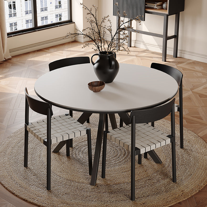 Stunning Matte White Ash Wood and Ceramic Table - Elegant Home Decor hagst-1671