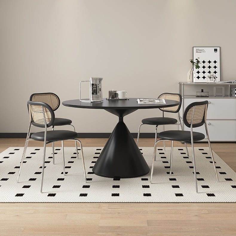 Sleek Matte Black Ceramic Table - Modern Furniture for Sophisticated Spaces hagst-1672