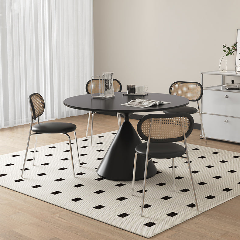 Sleek Matte Black Ceramic Table - Modern Furniture for Sophisticated Spaces hagst-1672