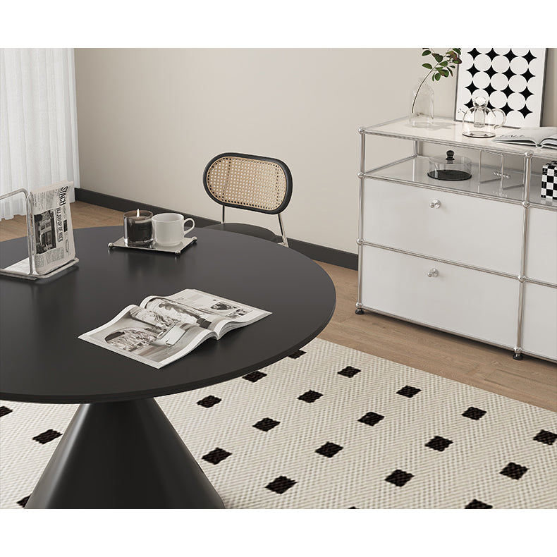 Sleek Matte Black Ceramic Table - Modern Furniture for Sophisticated Spaces hagst-1672