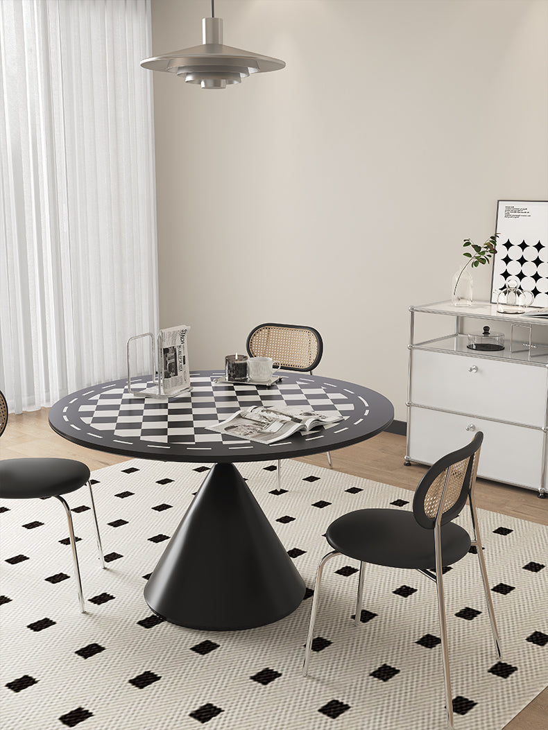 Sleek Matte Black Ceramic Table - Modern Furniture for Sophisticated Spaces hagst-1672