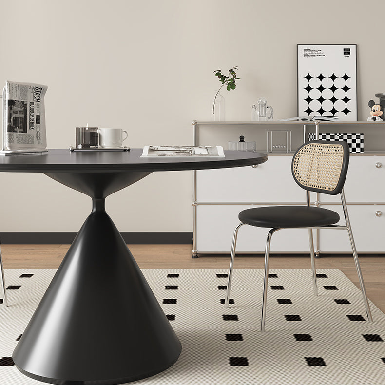 Sleek Matte Black Ceramic Table - Modern Furniture for Sophisticated Spaces hagst-1672