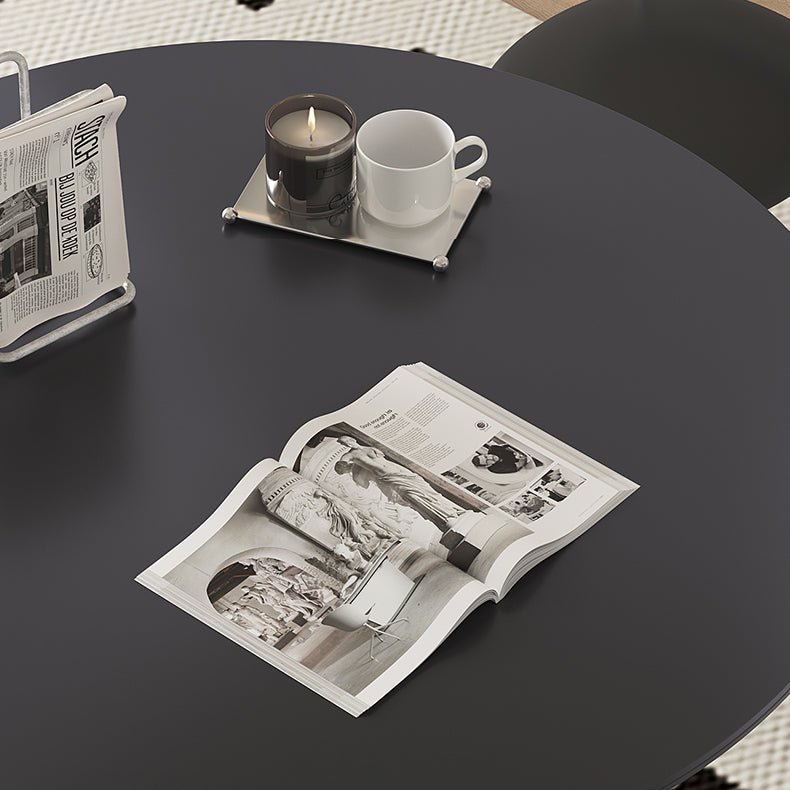 Sleek Matte Black Ceramic Table - Modern Furniture for Sophisticated Spaces hagst-1672