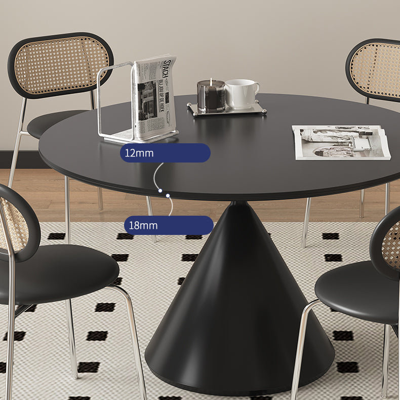 Sleek Matte Black Ceramic Table - Modern Furniture for Sophisticated Spaces hagst-1672