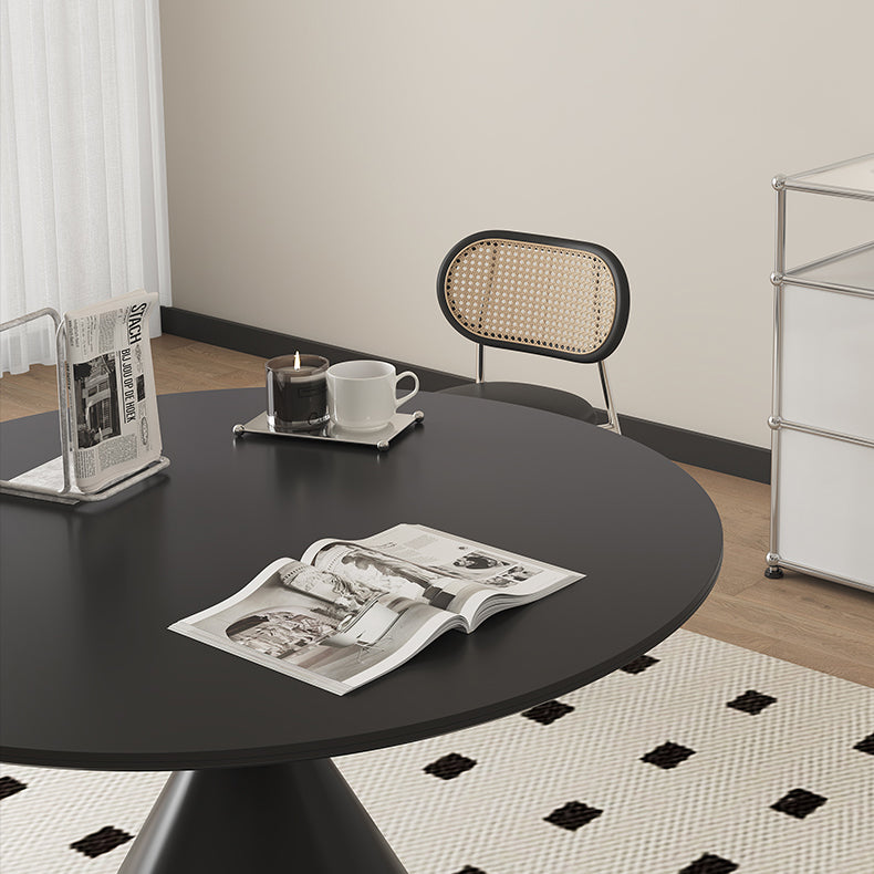 Sleek Matte Black Ceramic Table - Modern Furniture for Sophisticated Spaces hagst-1672