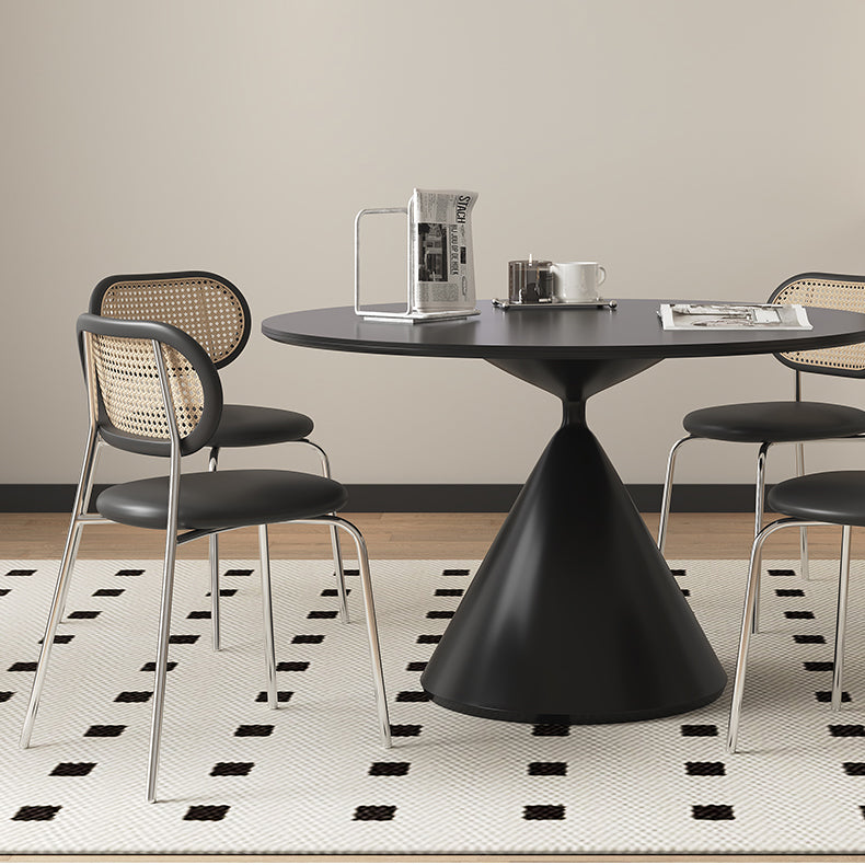 Sleek Matte Black Ceramic Table - Modern Furniture for Sophisticated Spaces hagst-1672