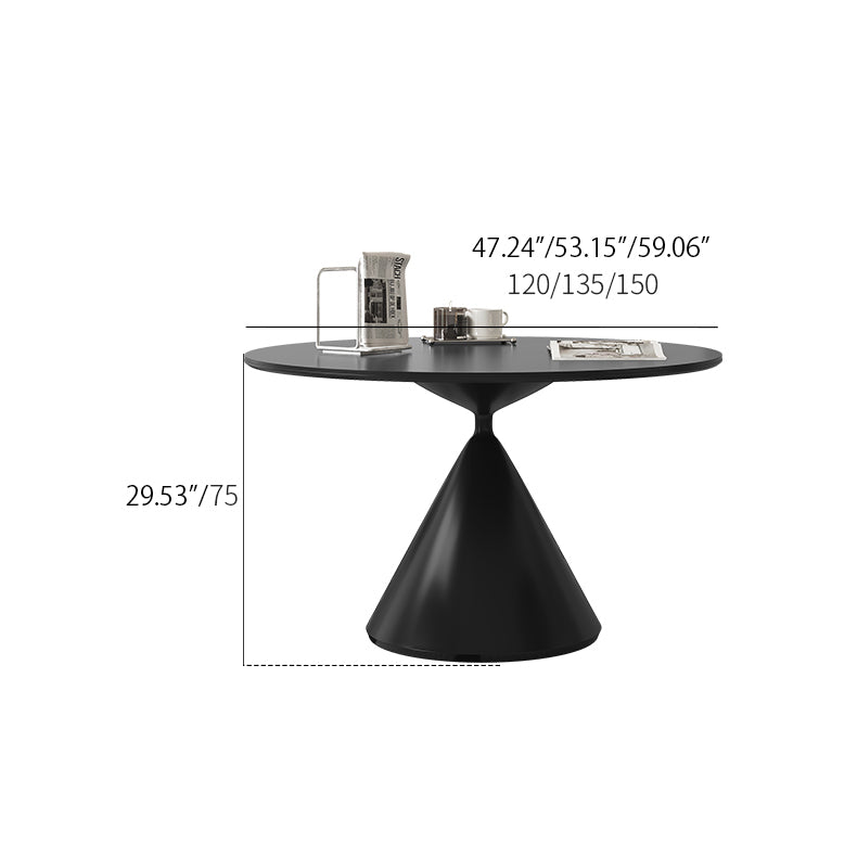 Sleek Matte Black Ceramic Table - Modern Furniture for Sophisticated Spaces hagst-1672