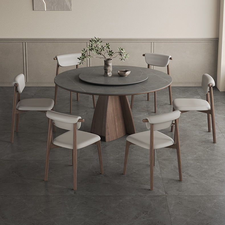 Stylish Grey Ash Wood Ceramic Table - Perfect for Modern Homes hagst-1673