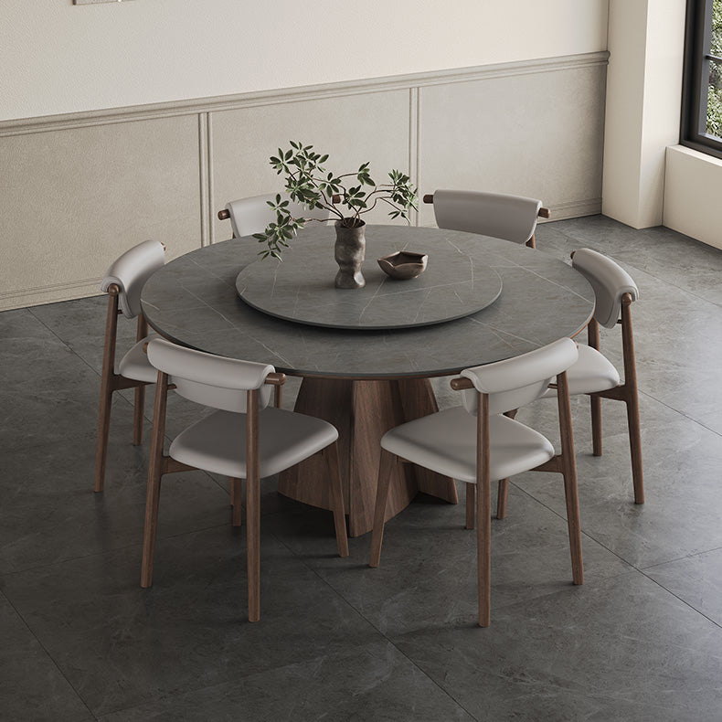 Stylish Grey Ash Wood Ceramic Table - Perfect for Modern Homes hagst-1673