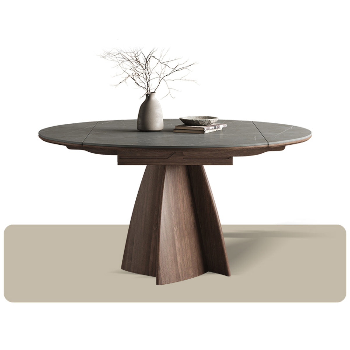 Stylish Grey Ash Wood Ceramic Table - Perfect for Modern Homes hagst-1673