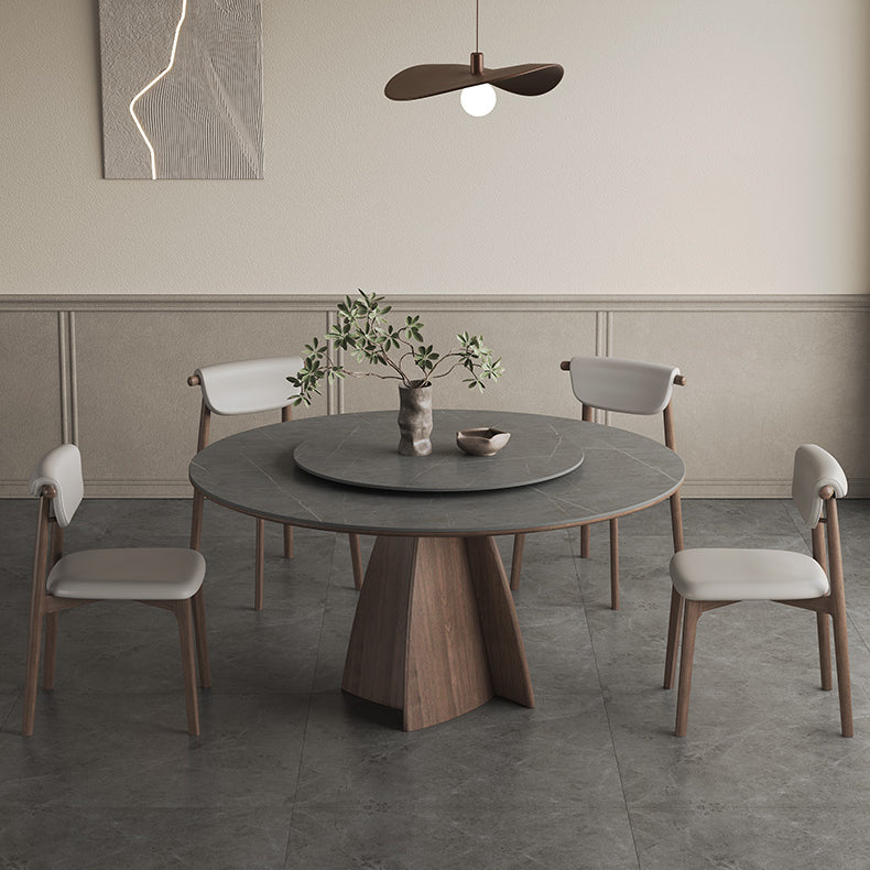 Stylish Grey Ash Wood Ceramic Table - Perfect for Modern Homes hagst-1673