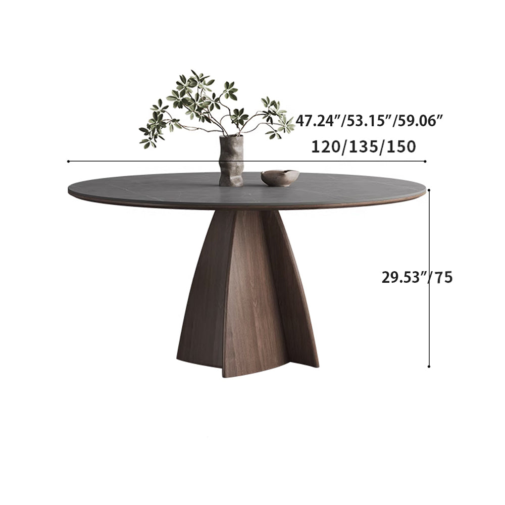 Stylish Grey Ash Wood Ceramic Table - Perfect for Modern Homes hagst-1673