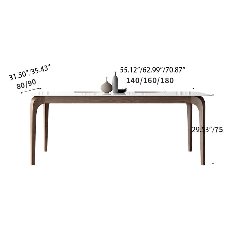 Stunning White Sintered Stone & Ash Wood Layered Table - Modern Elegance for Your Home hagst-317