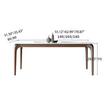 Stunning White Sintered Stone & Ash Wood Layered Table - Modern Elegance for Your Home hagst-317