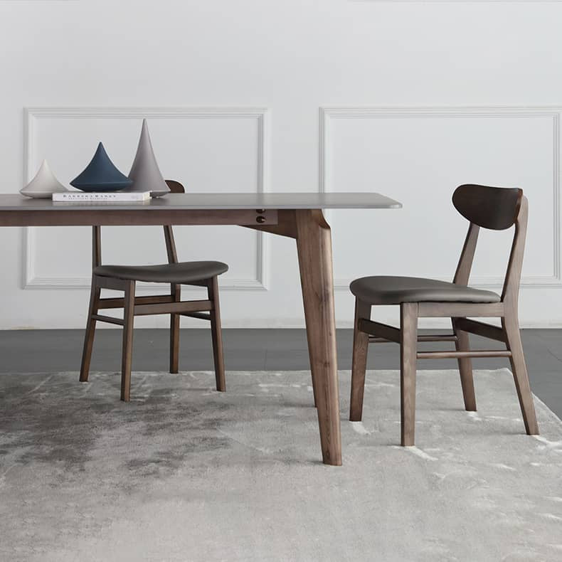 Sleek Gray Sintered Stone Coffee Table with Ash Wood Multi-Layer Board hagst-318