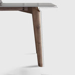 Sleek Gray Sintered Stone Coffee Table with Ash Wood Multi-Layer Board hagst-318