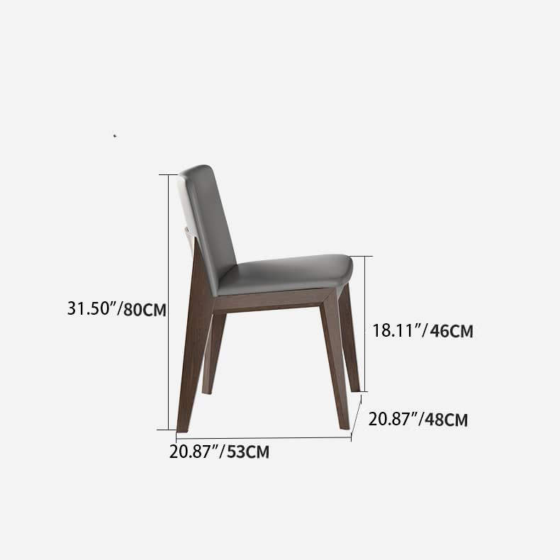 Modern Dark Gray Ash Wood Chair with Scratch-Resistant Fabric Upholstery hagst-329