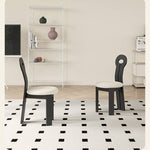 White Oak Chair with Luxe Faux Lambswool Upholstery hagst-333