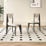 White Oak Chair with Faux Lambswool Upholstery - Cozy and Stylish Seating hagst-334