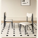 White Oak Chair with Faux Lambswool Upholstery - Cozy and Stylish Seating hagst-334