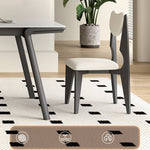 White Oak Chair with Faux Lambswool Upholstery - Cozy and Stylish Seating hagst-334