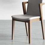 Stylish Dark Gray Ash Wood Chair with Scratch-Resistant Fabric hagst-335
