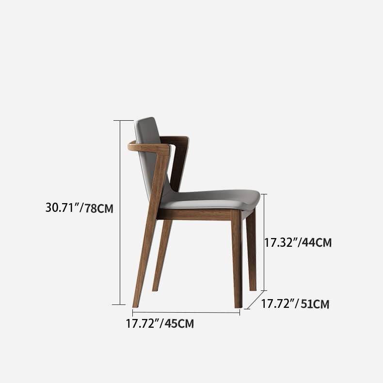 Stylish Dark Gray Ash Wood Chair with Scratch-Resistant Fabric hagst-335