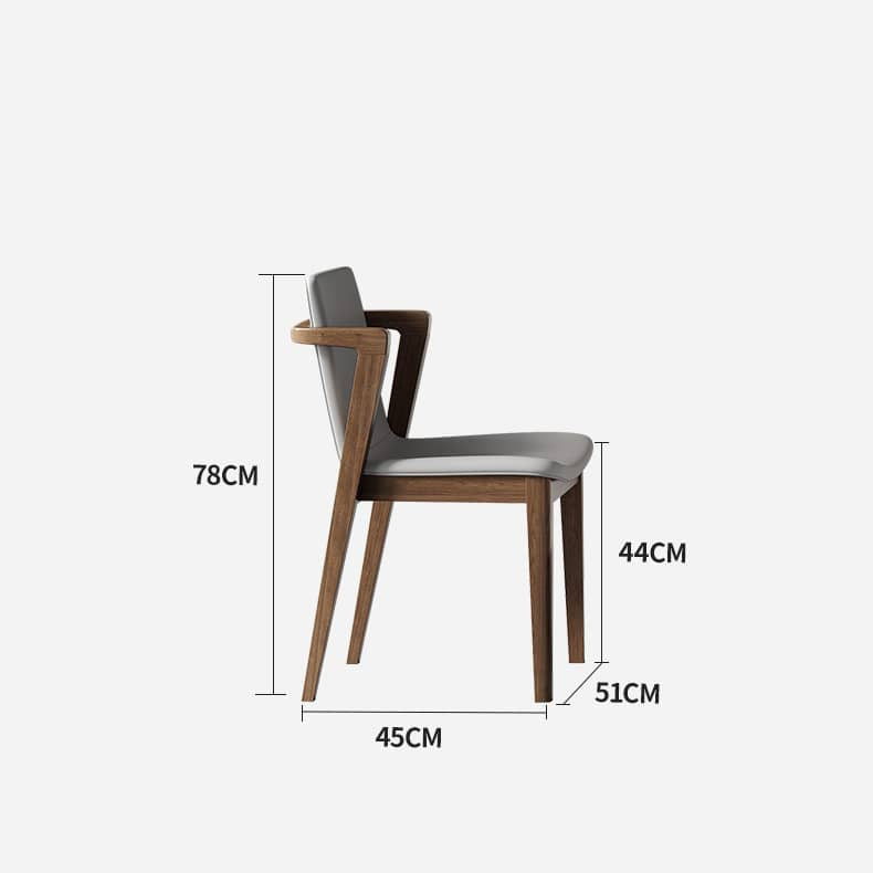 Stylish Dark Gray Ash Wood Chair with Scratch-Resistant Fabric hagst-335