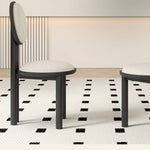 White Oak Chair with Luxurious Faux Lambswool Upholstery hagst-336