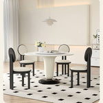 White Oak Chair with Luxurious Faux Lambswool Upholstery hagst-336