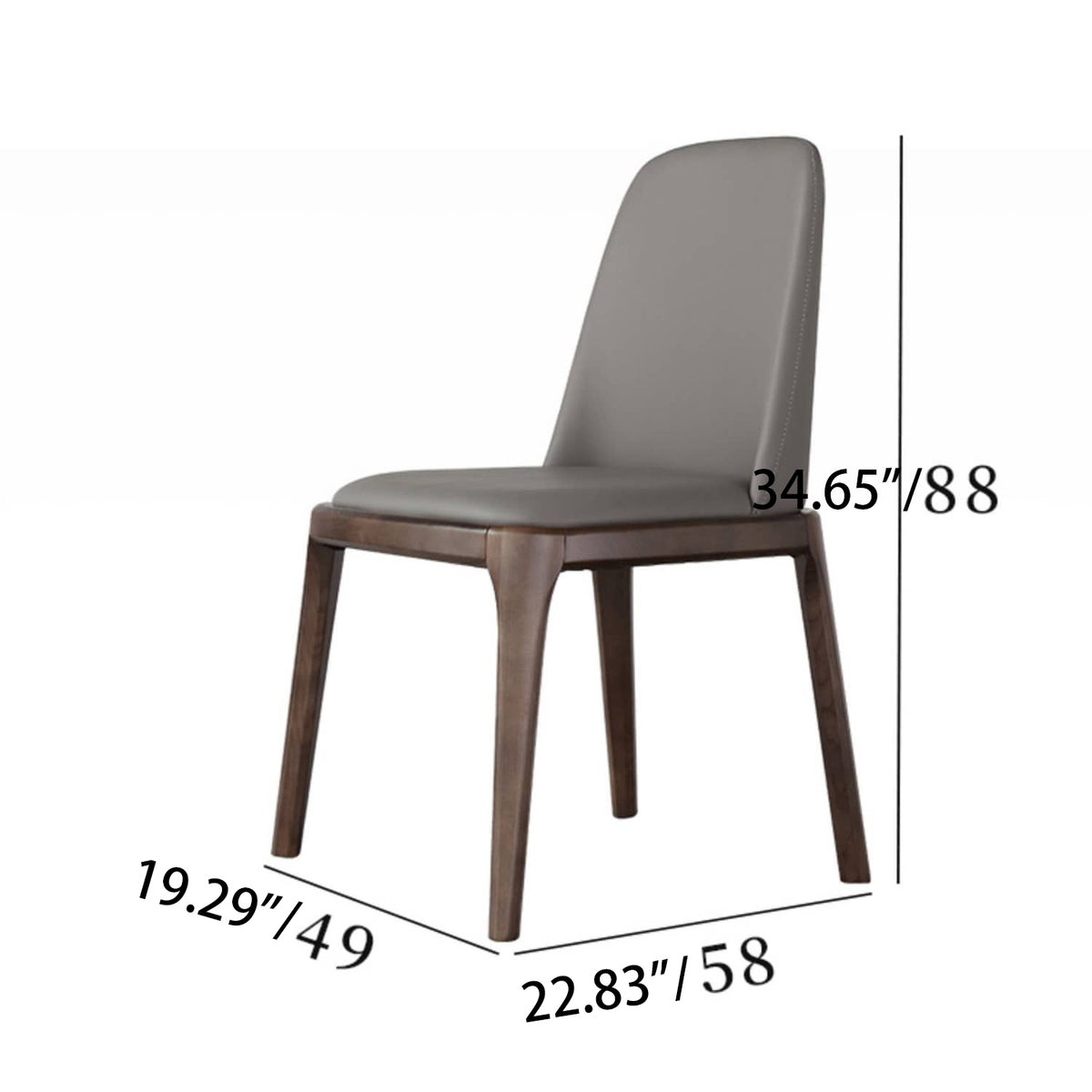 Elegant Dark Gray Ash Wood Chair with Scratch-Resistant Fabric - Durable & Stylish Seating hagst-338